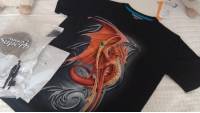 Mens 3D Fire Dragon Printing Tees Big Plus Size S-4XL Summer Fashion Casual Short Sleeve Personality T-shirt
