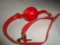 PU Leather Hollow Gagged Mouth Ball Gag Bondage Sex Products Toys 