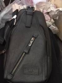 Men Genuine Leather Casual Vintage Chest Bag Large Capacity Shoulder Bag