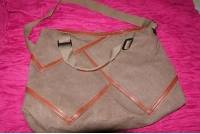 Canvas Portable Tote Handbag Flower Design Shoulder Bag Crossbody Bag Big Bag