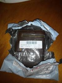 Men Business Cowhide Leather Coffee Zipper Card Holder Money Bag Wallet