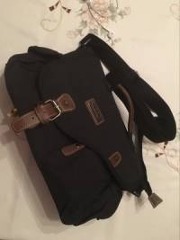 Ekphero® Men Canvas Casual Big Khaki Black Outdoor Shoulder Crossbody Bag Handbag
