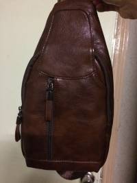 Men Fashion Chest Bag Vintage Shoulder Bag Black Brown Crossbody Bag
