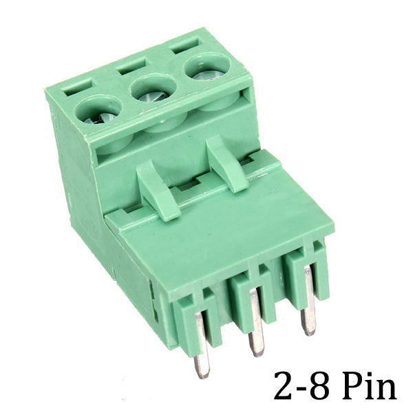 

Excellway® DR55 10pcs 2-8pins Curved 5.08mm Pluggable Terminal Blocks Connector