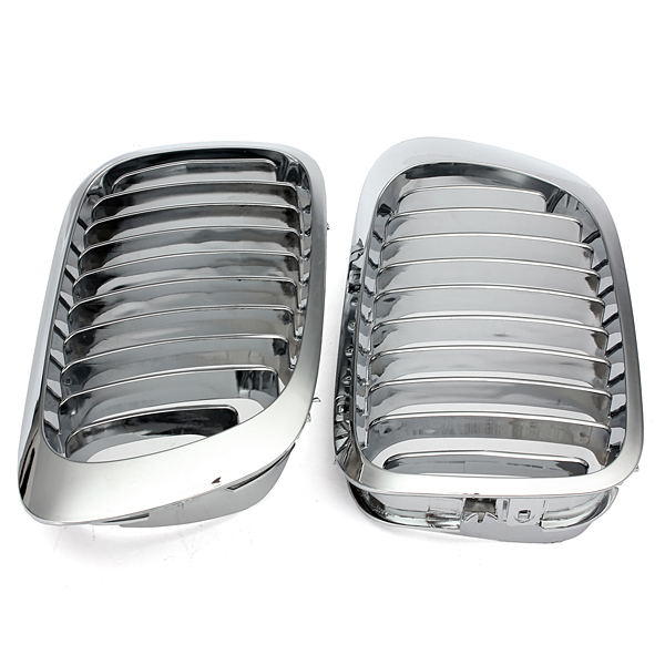 

Silver Front Kidney Grille Grills For BMW E46 3 Series 2 Door 99-06