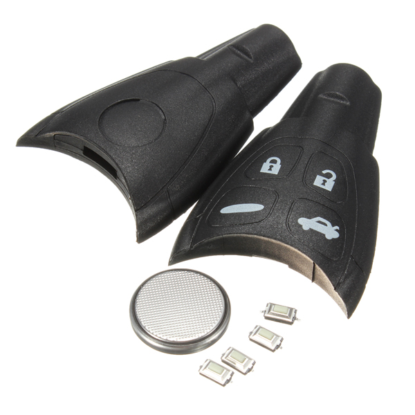 

4 Button Remote Key Fob Case Full Repair Kit For SAAB 93 95 Tid Aero