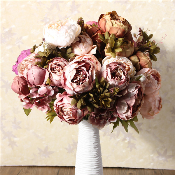 

Artificial Peony Bouque Silk Flowers Home Room Party Wedding Garden Decoration