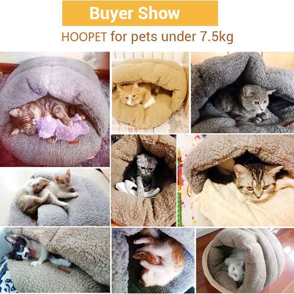 HOOPET Pet Cat Warm Sleeping Bag Fleece Cat House Kennel