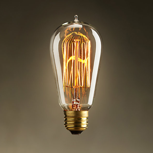 

ST58 E27 40W 220V Retro Edison Bulb Waterdrop Incandescent Bulb