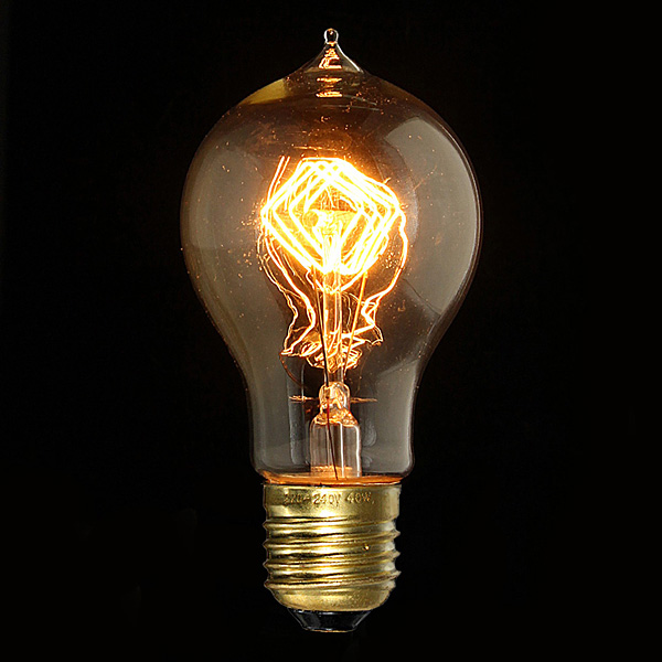 

E27 40W A19 Vintage Antique Edison Incandescent Bulb Clear Glass 110V