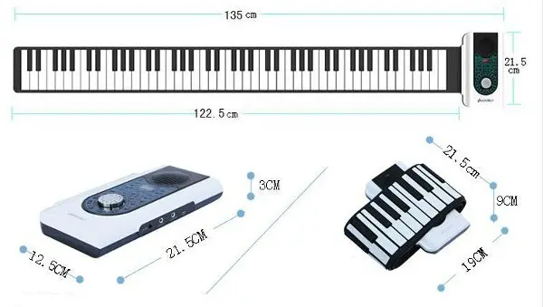 Iword 88 ключ профессиональный свернутое фортепиано пиано с миди клавиатурой