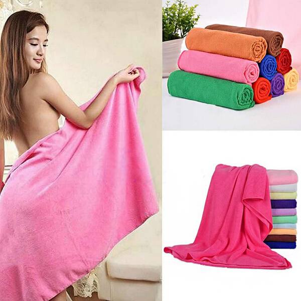 

70 x 140cm Absorbent Microfiber Bath Towel Beach Quick Dry Washcloth Shower Towel Soft Home Textile Wide Thick Towel