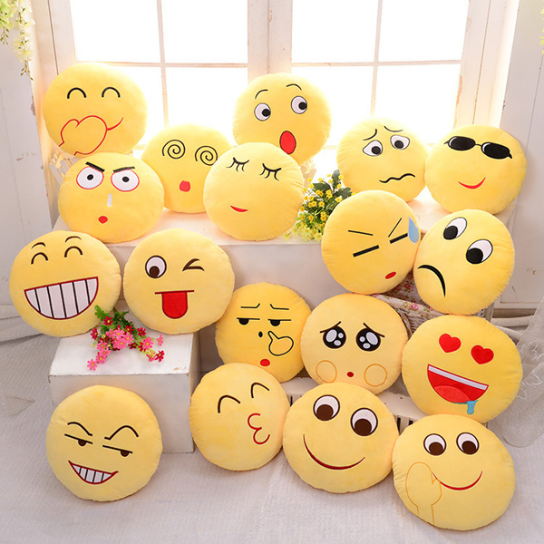 

Cute Emoji Expression Throw Pillow Stuffed Plush Sofa Bed Cushion for Home