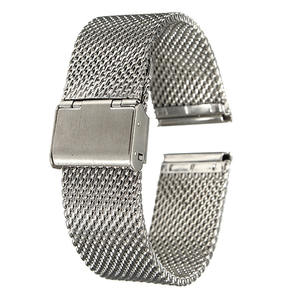 

18mm 20mm 22mm Unisex Stainless Steel Chainmail Watch Strap Band