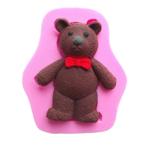 

3D Teddy Bear Silicone Fondant Mold Chocolate Polymer Clay Mould