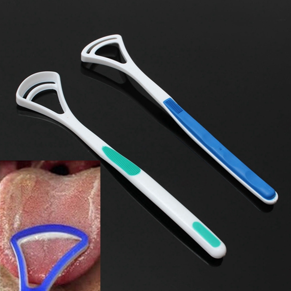 

2Pcs Oral Dental Care Tongue Cleaner Brush Scraper Bad Breath