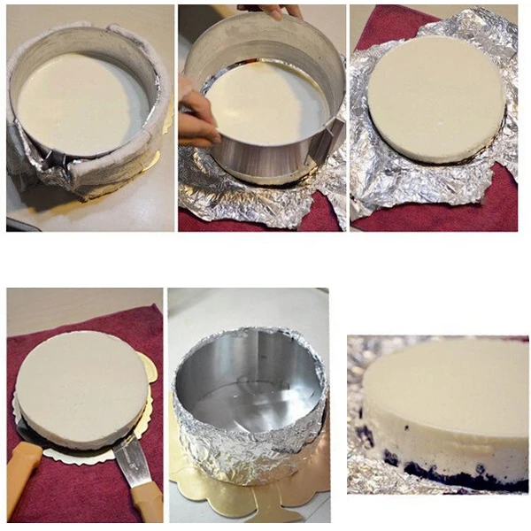 6 to12 Inch Stainless Steel Adjustable Mousse Cake Ring Baking Mold