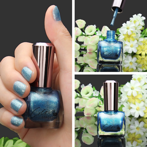 

12мл металл Цвет синий Нейл-арта лак для ногтей Nail эмаль