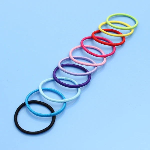 10Pcs Girls Women Candy Color Elastic Hair Bands Rope Ties 