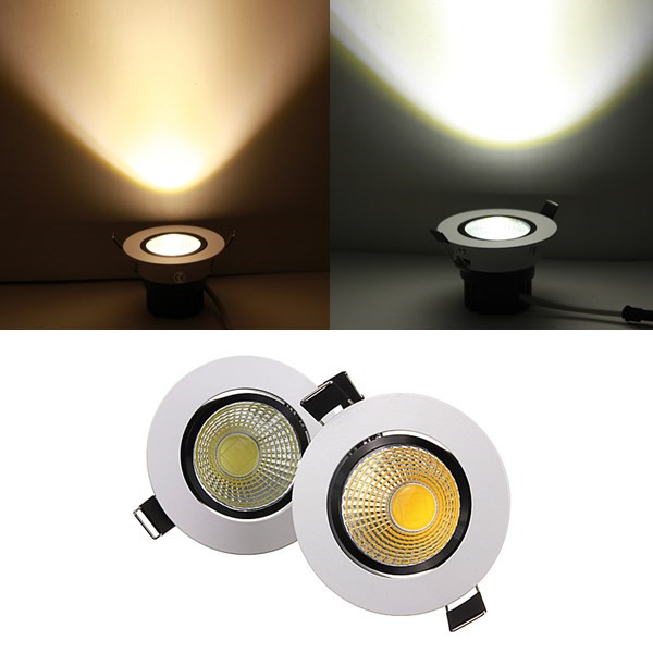 

9W Non-dimmable COB LED Recessed Ceiling Light Fixture Down Light Kit