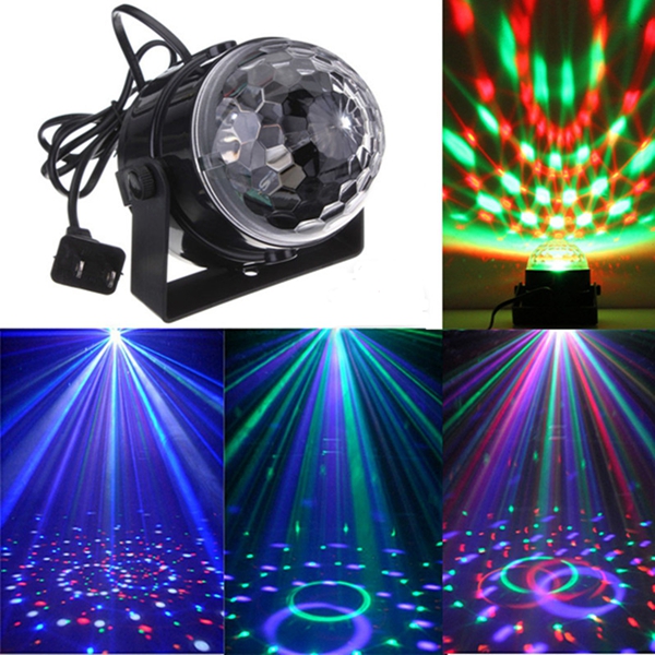 

Mini RGB LED Party Disco Club DJ Light Crystal Волшебный Освещение сцены с эффектом шара