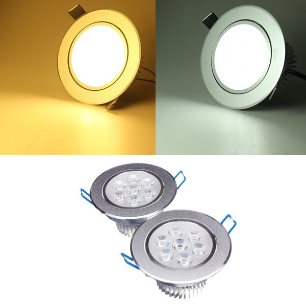 

7W Dimmable Bright LED Recessed Ceiling Down Light 85-265V
