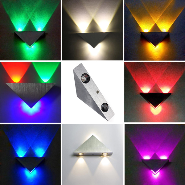

Современные наивысшей мощности 3W LED треугольник декор настенный светильник спот-бра