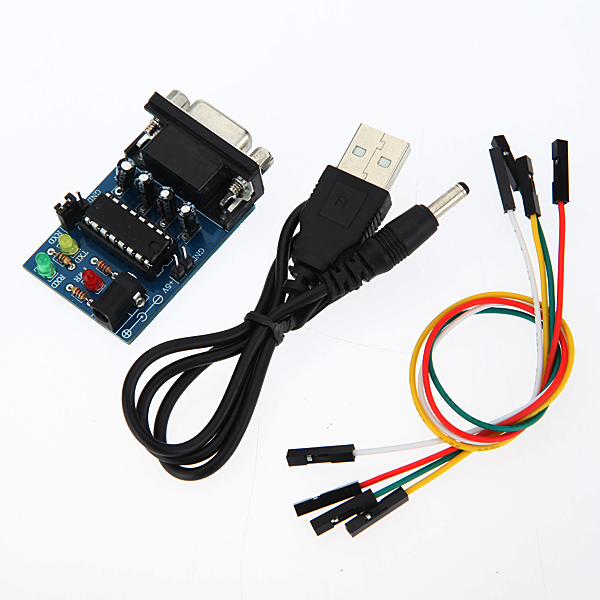 

2Pcs Built-in MAX232CPE Chip RS232 TTL Converter Module With Cables