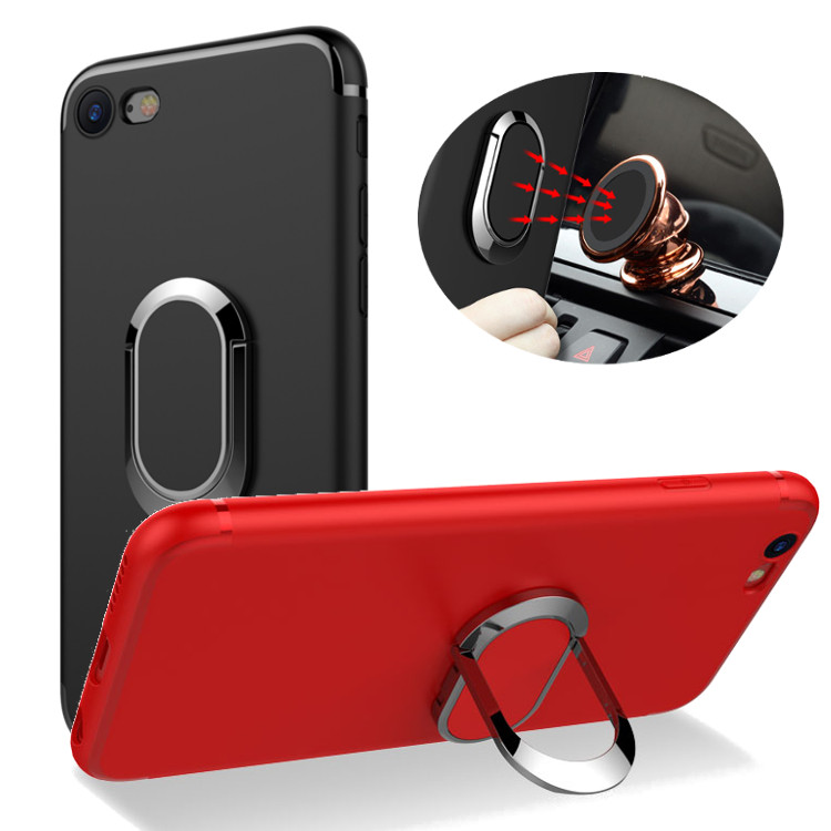 

Bakeey ™ 360 ° Регулируемое металлическое кольцо Kickstand Магнитное матовое мягкое ТПУ Чехол для iPhone 6&6s 4.7 дюймов