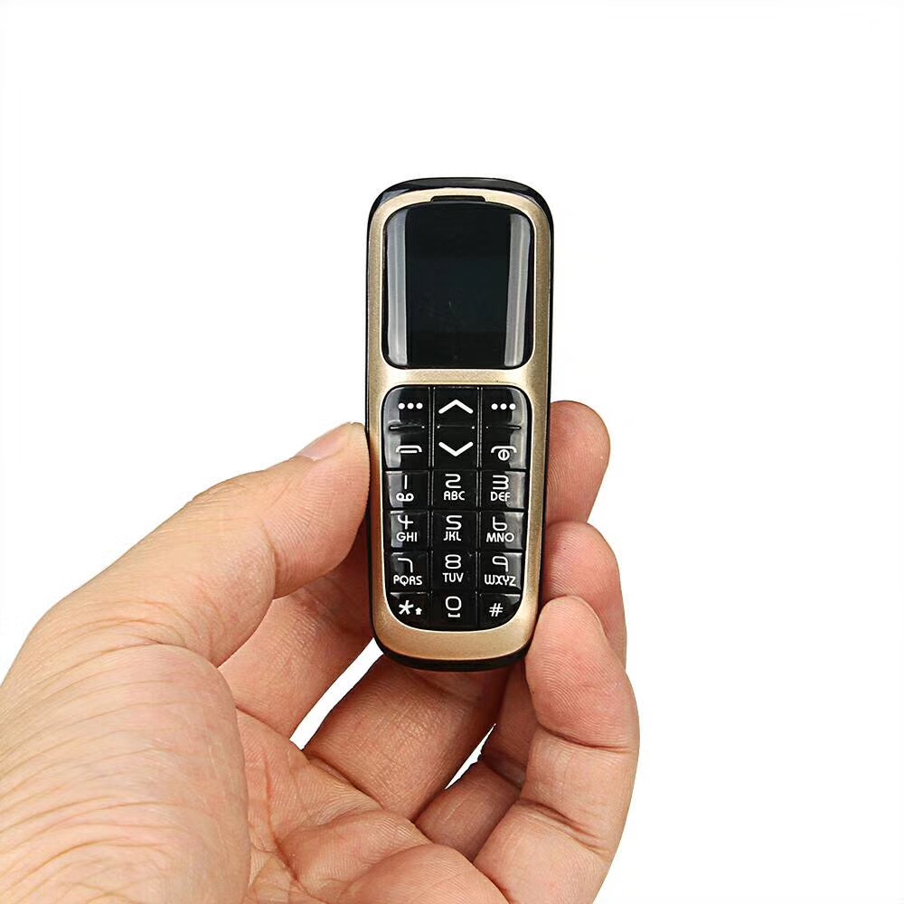 

V2 0.66'' OLED 260mAh Smallest bluetooth Dialer BT Music Voice Changer Single SIM Mini Card Phone