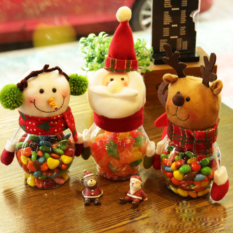

Рождество 2017 Candy Банка Санта-Клаус Снеговик Elk Дети Рождественский подарок Рождественские настольные украшения