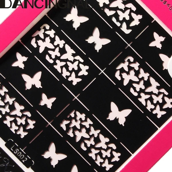 Reusable Hollow Stamping Nail Art Template Stencil Sticker Decoration
