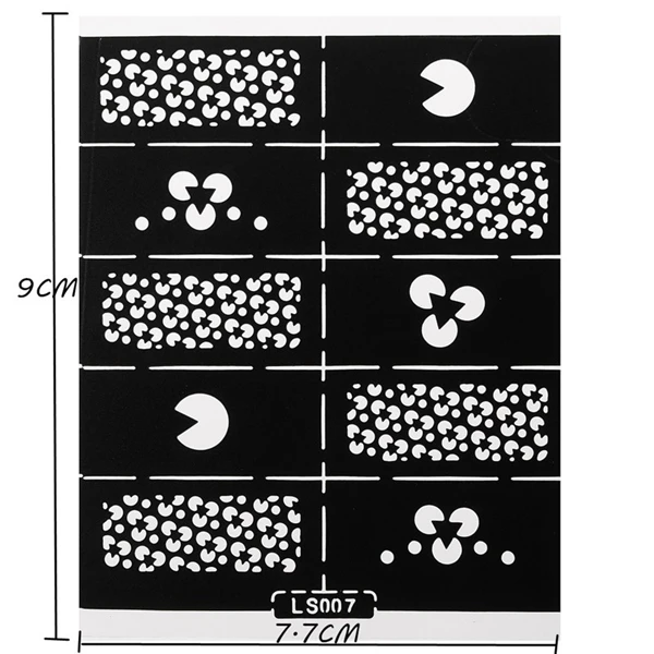 Reusable Hollow Stamping Nail Art Template Stencil Sticker Decoration