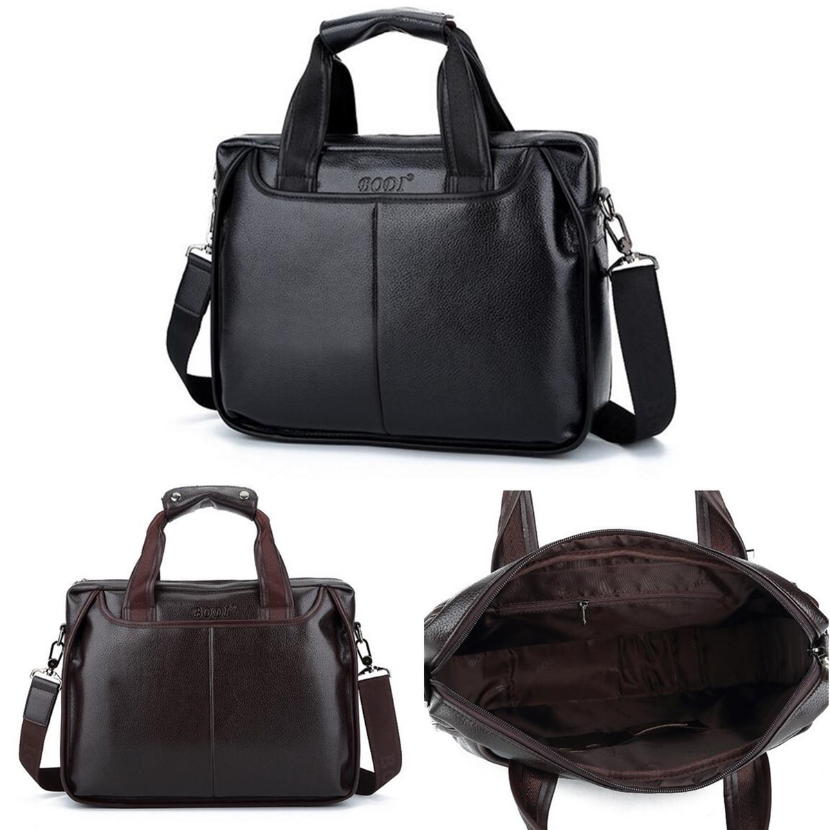 

Men Laptop Business PU Leather Handbag Briefcase Shoulder Bag for MacBook
