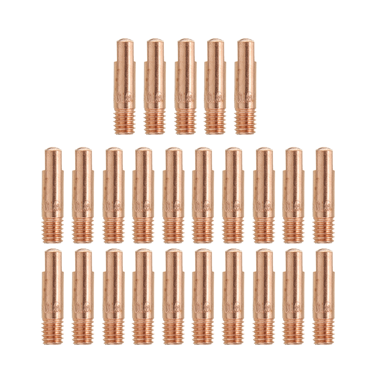 

25Pcs Brass Welding Torch Contact Tip Gas Nozzle For 0.035" Tweco Mini #1 and For Lincoln Magnum 100L MIG Torches