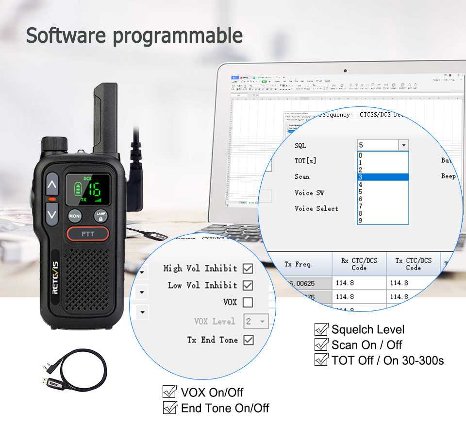 Retevis rb618 mini walkie talkie rechargeable walkie talkie ptt pmr446