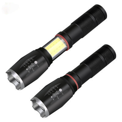 

XANES 1005A T6 + COB 1000Lumens 5Modes Front & Side Lights Zoomable Tactical LED Flashlight with Magnetic Tail