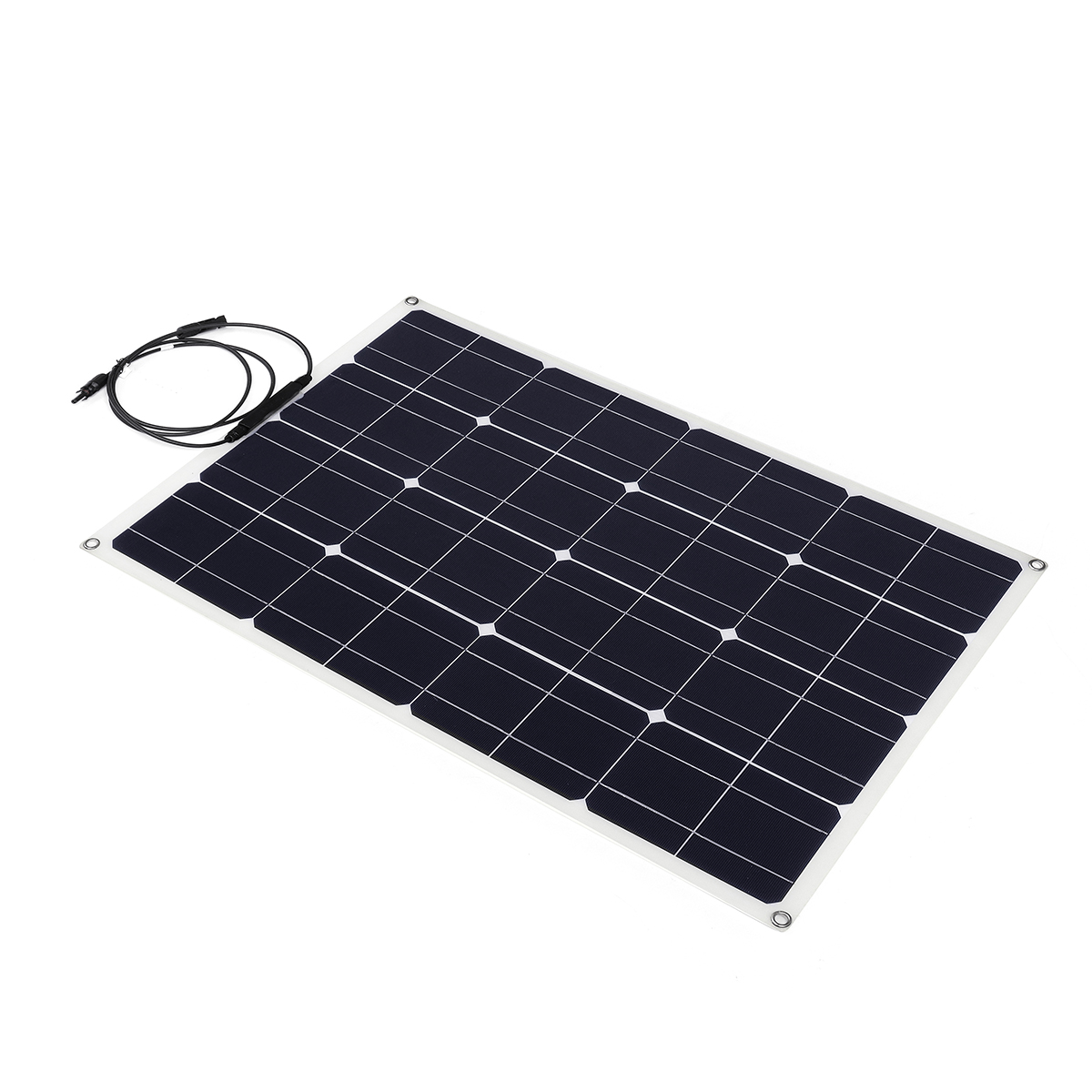 

100W 18V 5A Solar Panel Monocrystalline MC4 Line Camping Hiking Cycling Traveling
