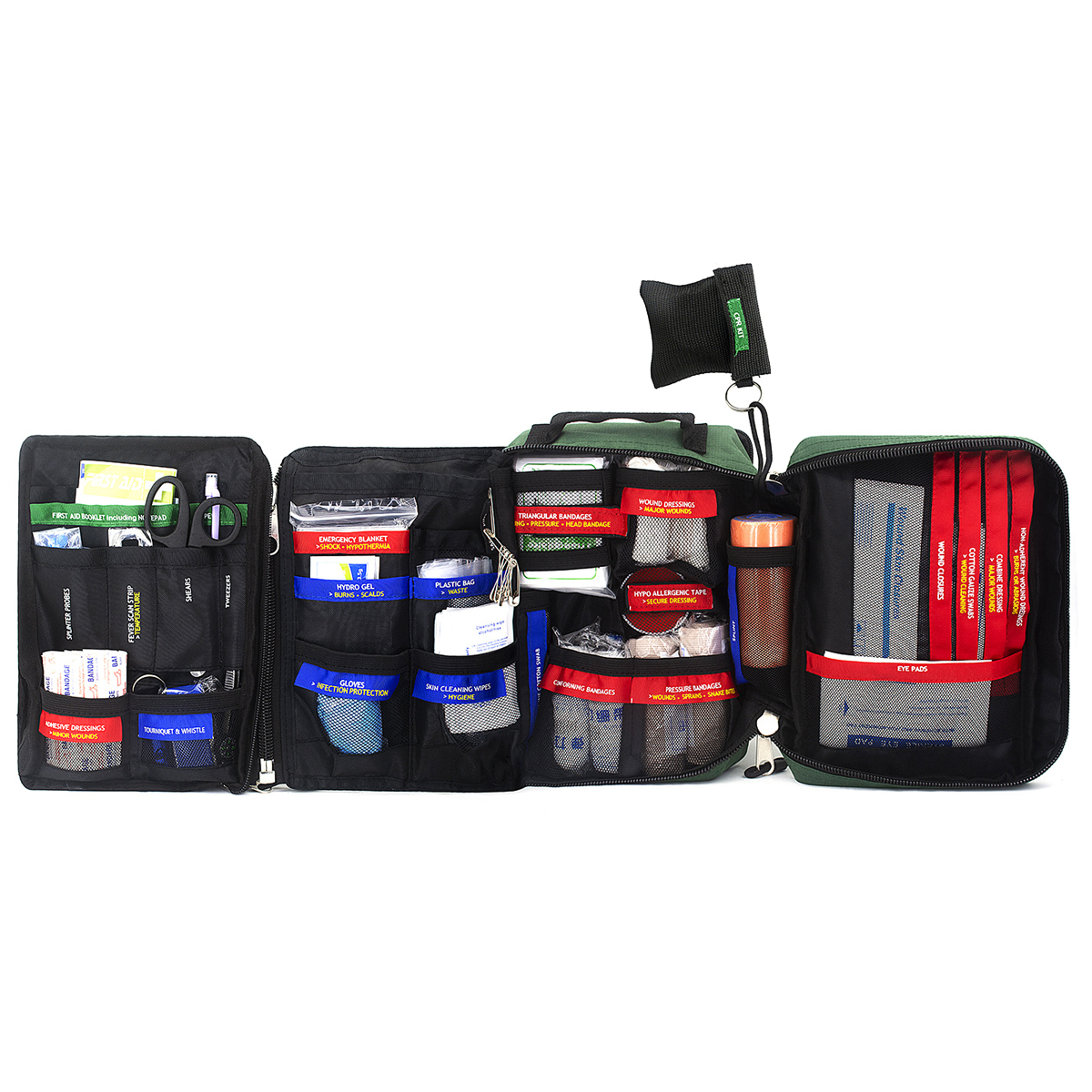 

First Aid Kit Bag 255-Piece Lightweight Emergency Medical Rescue Outdoors Car Luggage School Hiking Survival Kits