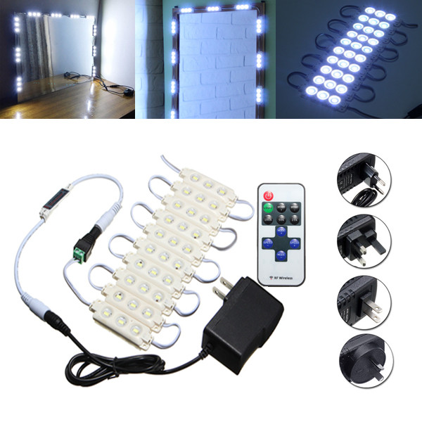 

1.5M smd5630 водонепроницаемый белый LED модуль полосы света Комплект зеркала указатели лампа + адаптер DC12V