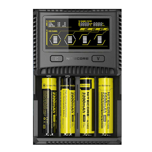 

Nitecore SC4 LCD Display USB Rapid Intelligent Li-ion/IMR/LiFePO4/Ni-MH Battery Charger For Almost all Battery