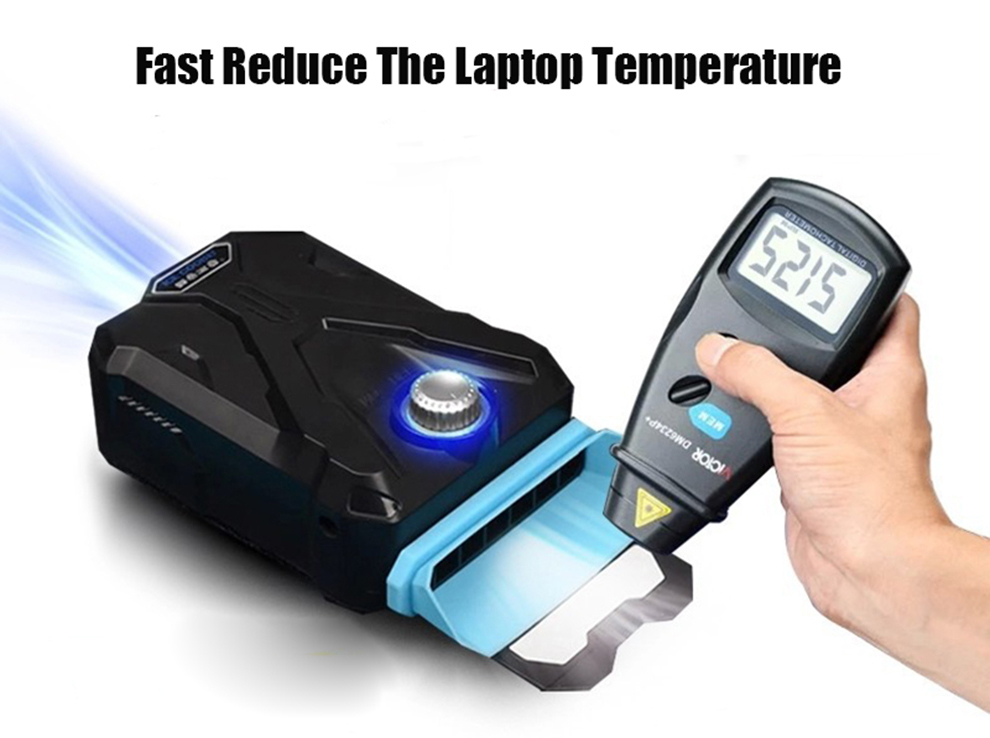Portable USB Air Extracting Laptop Notebook Cooler Cooling Silent Vacuum Fan Radiator Rapid Heatsink Adjustable Speed 2