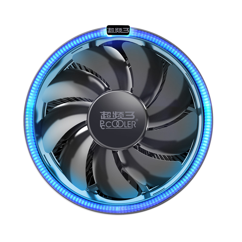 

Pccooler 12cm 4Pin LED Blue Aperture CPU Cooling Fan PWM Silent Cooler Radiator For Intel LGA AMD