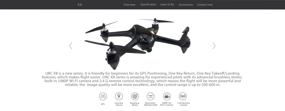 JJRC X8 GPS 5G WiFi FPV With 1080P HD Camera Altitude Hold Mode Brushless RC Drone Quadcopter RTF 99