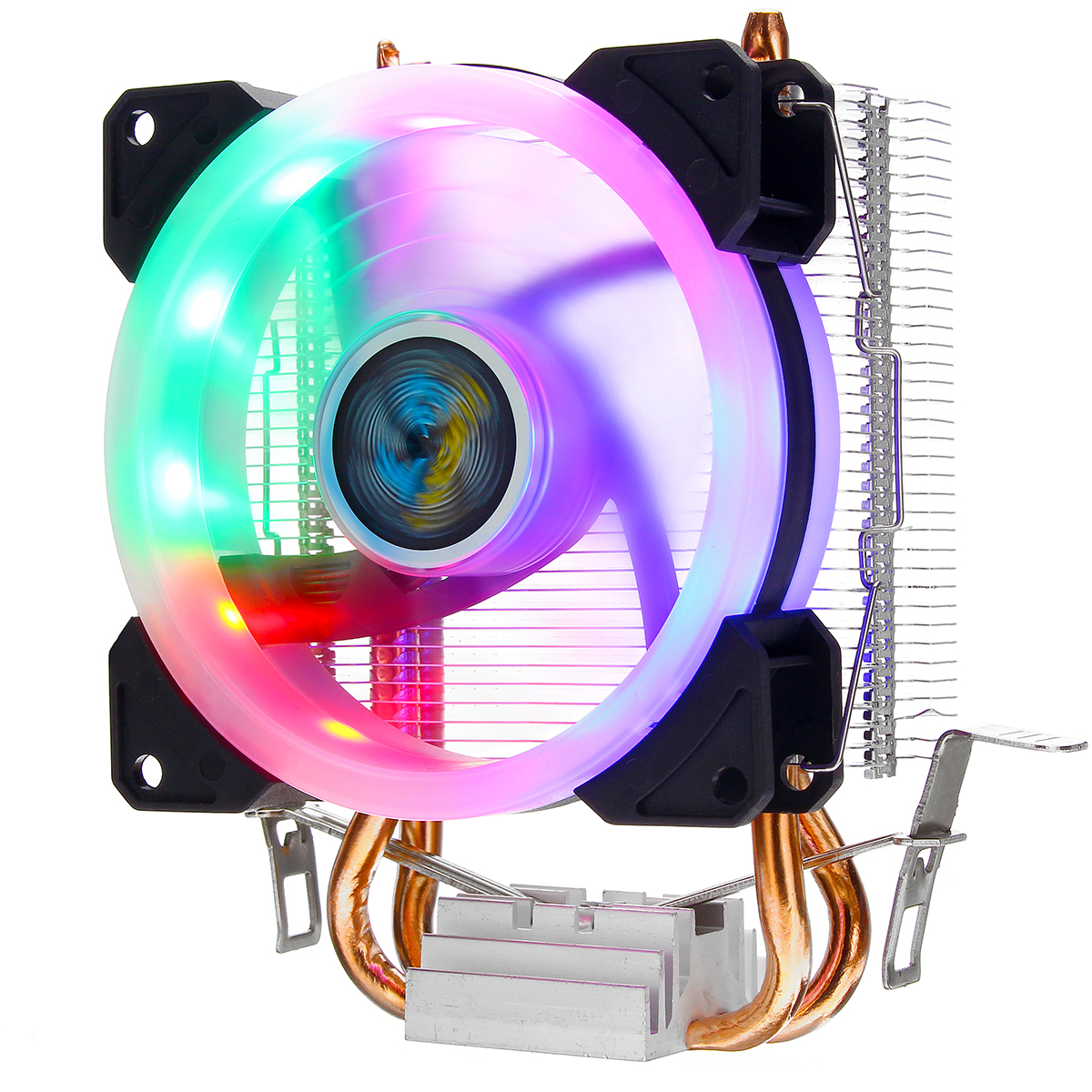 

CPU Cooler 2 Heatpipe 4 Pin RGB Cooling Fan For Intel 775/1150/1151/1155/1156/1366 AMD