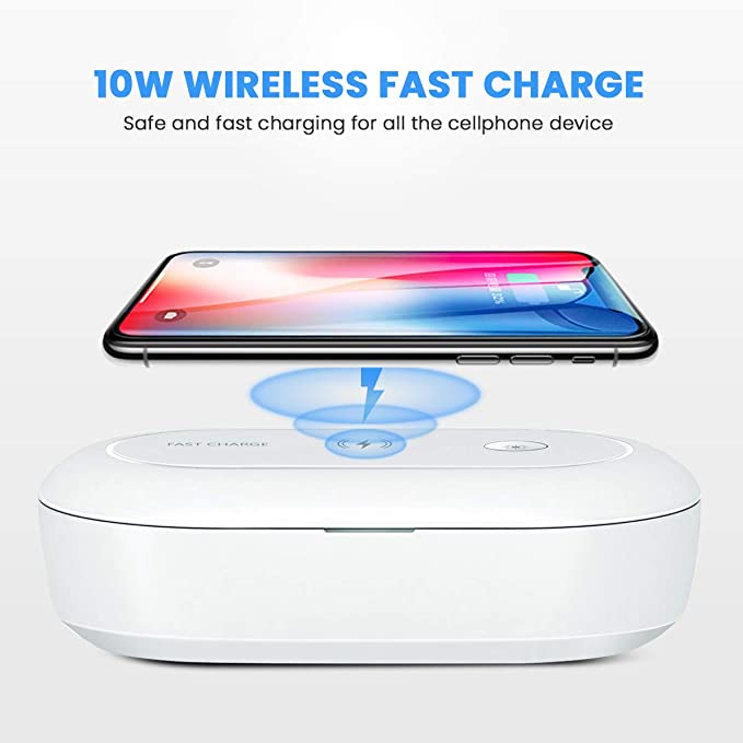 Find Portable UV Sanitizer Box UV Sanitizer Wireless Charger Phone Cleaner Disinfection Box for Phone Brush and Accessories for Sale on Gipsybee.com with cryptocurrencies
