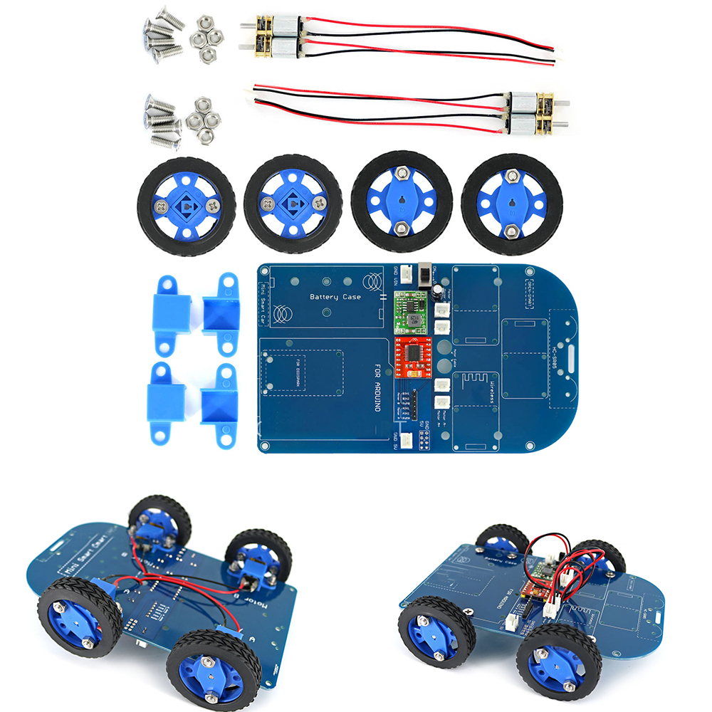 

4WD bluetooth Controlled Smart Robot Car Kit with N20 Gear Motor for
