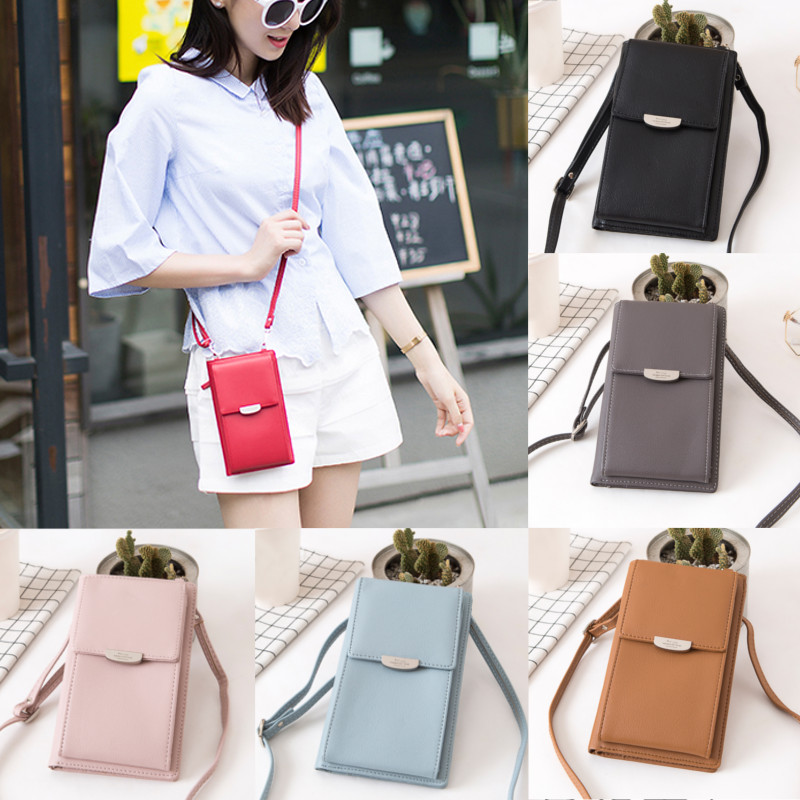 

Bakeey Women Large Capacity PU Leather Crossbody Shoulder Bag Wallet for iPhone Xiaomi Cell Phone Under 5.5 Non-original