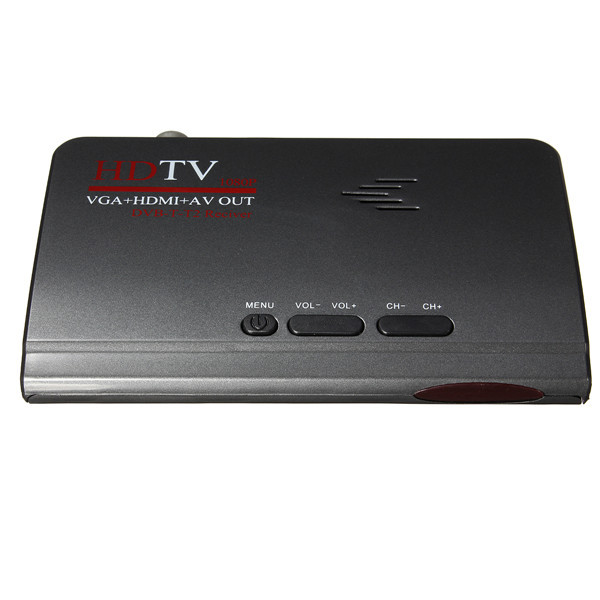 

Digital Terrestrial HD 1080P DVB-T / T2 TV Коробка Тюнер VGA AV CVBS Приемник С Дистанционное Управление