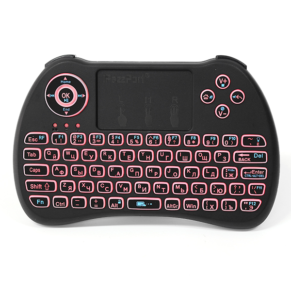 

iPazzPort KP-810-21Q 2.4G Wireless Russian Three Color Backlit Mini Keyboard Touchpad Air Mouse